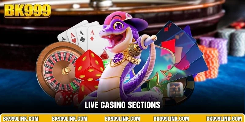 Live casino sections
